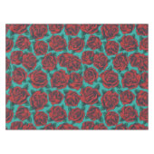 Rote Rosen Tischdecke (Vorderseite (Horizontal))