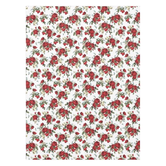 Rote Rosen Tischdecke (Vorderseite)