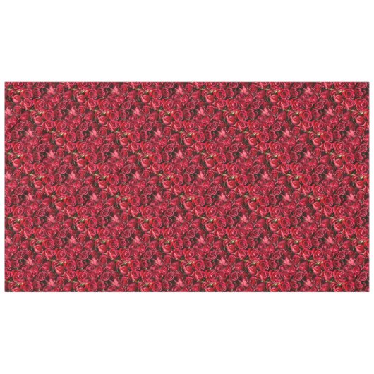 Rote Rosen Tischdecke (Vorderseite (Horizontal))