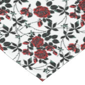 Rote Rosen . Tischdecke (Schrägansicht)