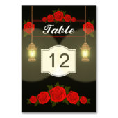 Rote Rosen Tischnummer (Vorderseite)