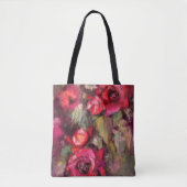 Rote Rosen Tote Tasche (Vorderseite)