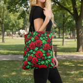 Rote Rosen-Tragetasche Tasche