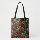 Rote Rosen-Tragetasche Tasche (Vorderseite)