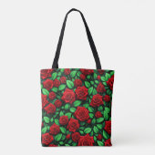Rote Rosen-Tragetasche Tasche (Rückseite)