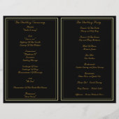 Rote Rosen über das Schwarze Hochzeitsprogramm (Rückseite)