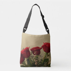 Rote Rosen Überkörperhandtasche Tragetaschen Mit Langen Trägern