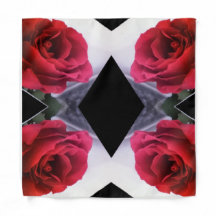 Rote Rosen und Black Diamonds Furoshiki Geschenkwr