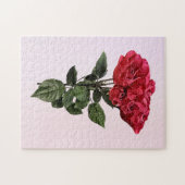 Rote Rosen und Blätter Puzzle (Horizontal)