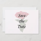 Rote Rosen und Blätter Save The Date (Rückseite)