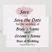 Rote Rosen und Blätter Save The Date (Vorne/Hinten)
