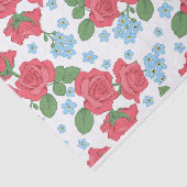 Rote Rosen und Blumenmuster Seidenpapier (Ausschnitt)