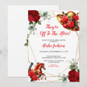 Rote Rosen und Brautdusche Feiertagskarte (Vorne/Hinten)