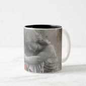 Rote Rosen und Engel Zweifarbige Tasse (VorderseiteRechts)