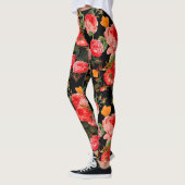 ROTE ROSEN UND GELBE SCHALTFLÄCHEN LEGGINGS (Links)