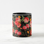 ROTE ROSEN UND GELBE SCHALTFLÄCHEN TASSE (Zentrum)