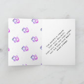 Rote Rosen und Gesichtskarte Karte (Innenseite)