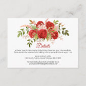 Rote Rosen und Grünflächen im Winter | Begleitkarte (Vorderseite)