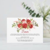 Rote Rosen und Grünflächen im Winter | Begleitkarte (Stehend Vorderseite)