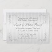 Rote Rosen und Herz 40. Hochzeitstag Einladung (Rückseite)