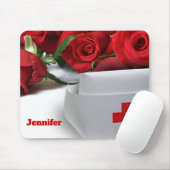 Rote Rosen und Individuelle Name-Geschenke für Kra Mousepad (Mit Mouse)
