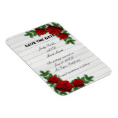 Rote Rosen und Kiefernwein Weihnachten Save the Da Magnet (Rechte Seite)