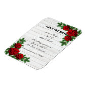 Rote Rosen und Kiefernwein Weihnachten Save the Da Magnet (Linke Seite)
