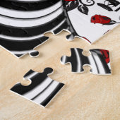 Rote Rosen und Klaviertasten, Blickfang! Puzzle (Seite)