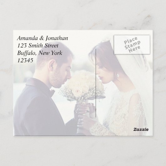 Rote Rosen und Morgenglorie Vielen Dank, dass Sie Postkarte (Rückseite)