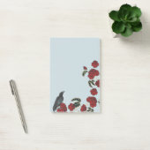 Rote Rosen und Raven Post-it Klebezettel (Büro)