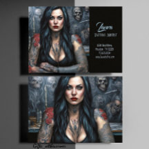 Rote Rosen und Schädel Frauen Tattoo-Künstlerin