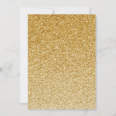 Rote Rosen und Schmetterlinge Gold Glitzer Quincea Einladung (Rückseite)