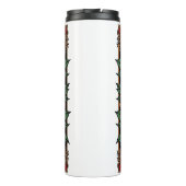 Rote Rosen und Skelettskull Art Nouveau Thermosbecher (Rückseite)