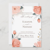 Rote Rosen und Sommerfrühlingssehen Einladung (Vorderseite)