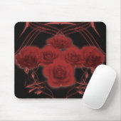 Rote Rosen und Stammesmuster - Mousepad (Mit Mouse)
