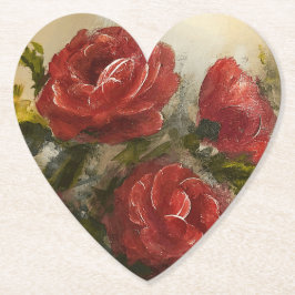 Rote Rosen Untersetzer
