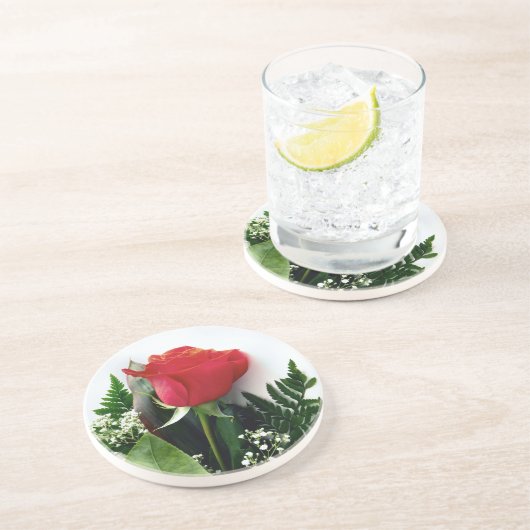 Rote Rosen Untersetzer (Seite)