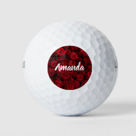 Rote Rosen Valentine personalisiert romantisch Golfball