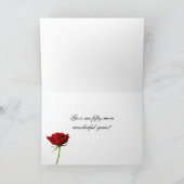 Rote Rosen Valentinkarte Feiertagskarte (Innenseite)