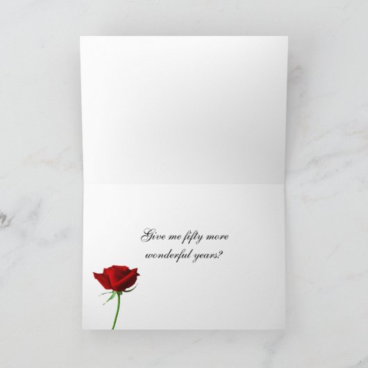 Rote Rosen Valentinkarte Feiertagskarte (Innenseite)