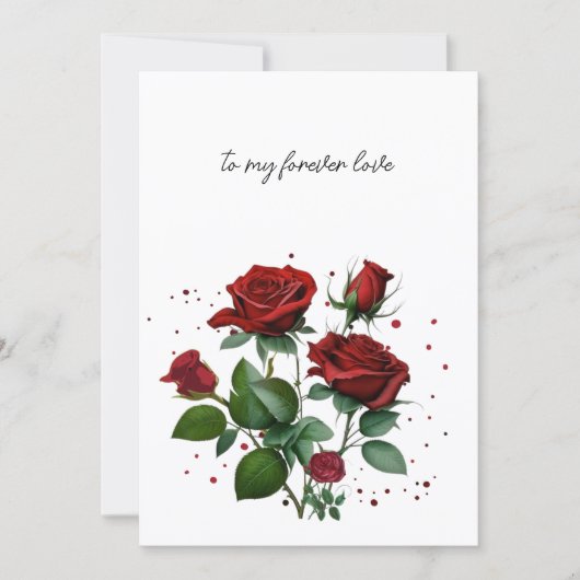 Rote Rosen Valentinstag Feiertagskarte (Vorderseite)