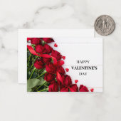 Rote Rosen Valentinstag-Karte Mitteilungskarte (Vorderseite/Rückseite Beispiel)