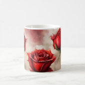 Rote Rosen Valentinstag oder Danke Kaffeetasse (Mittel)