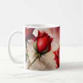 Rote Rosen Valentinstag oder Danke Kaffeetasse (Links)