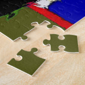 Rote Rosen Vase Art Deco Puzzle (Seite)