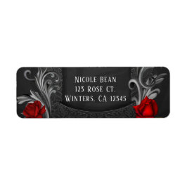 Rote Rosen Verzierte gotische Hochzeit