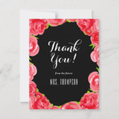 Rote Rosen Vielen Dank Dankeskarte (Vorderseite)