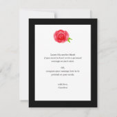 Rote Rosen Vielen Dank Dankeskarte (Rückseite)