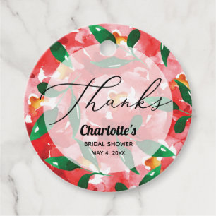 Rote Rosen Vielen Dank Geschenkanhänger