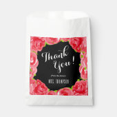 Rote Rosen Vielen Dank Geschenktütchen (Vorderseite)